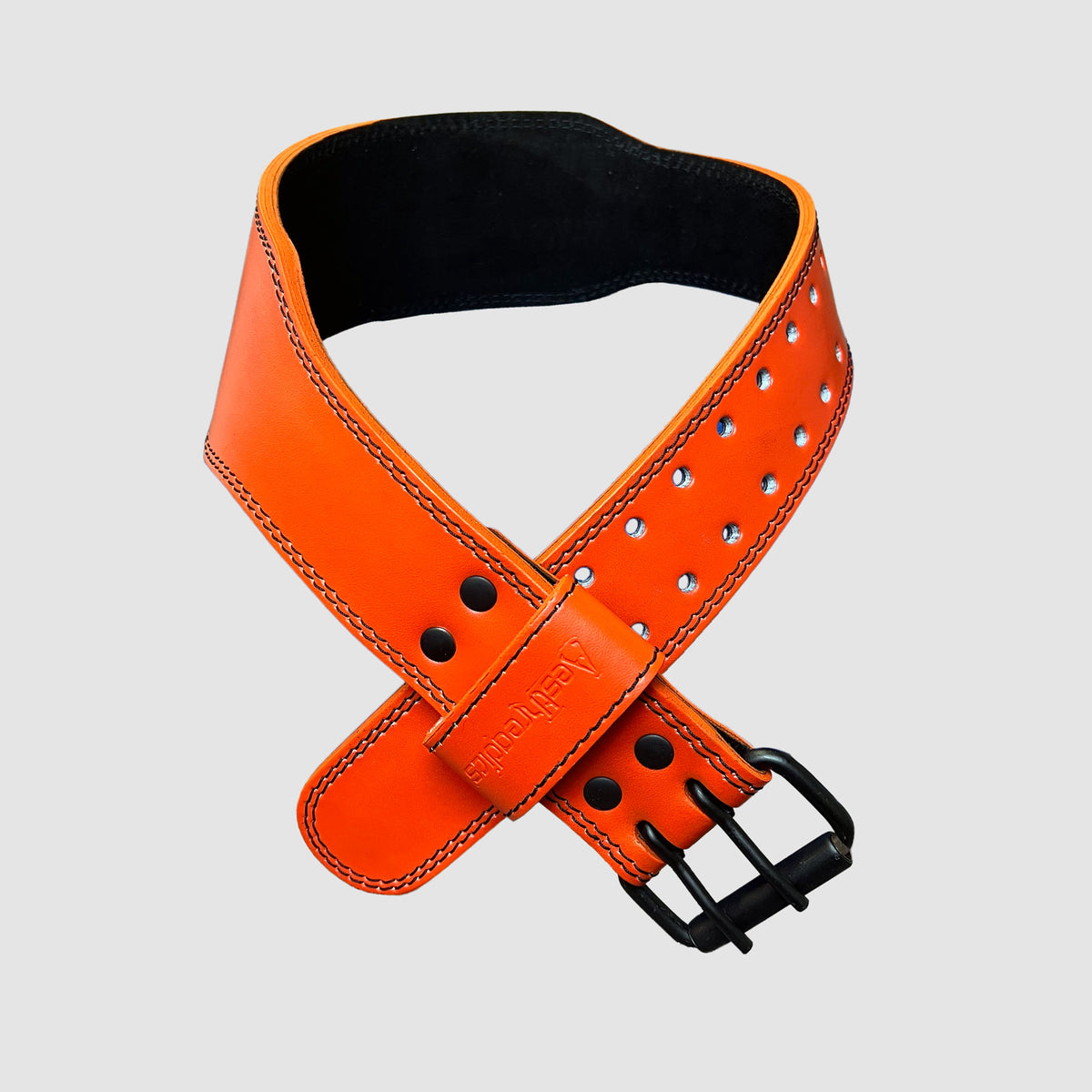 NWOT Unbroken Designs Neon Orange Patent Leather Weightbelt Lifting Belt- XS/S uppper-lifting-belt-neon-  main image 2