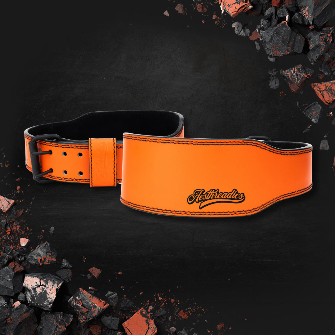 Customizable Orange Tapered Weight Belt – Aesthreadics display picture 3